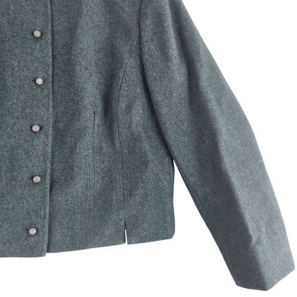Vintage Pendleton Womens Cropped Wool Jacket With Button Closure Size 14 USA - Picture 5 of 10
